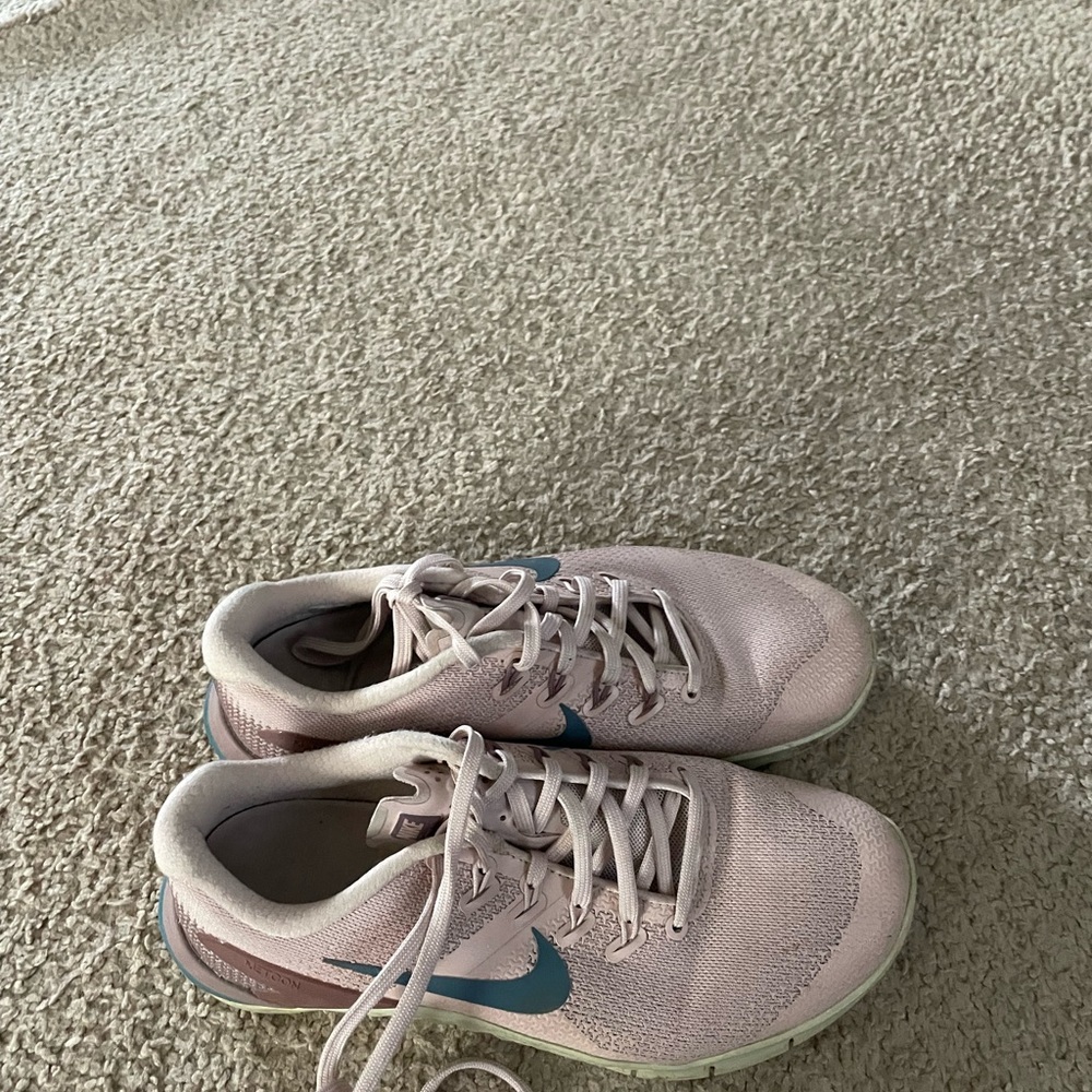 Nike Women's Pink and Blue Running Shoes